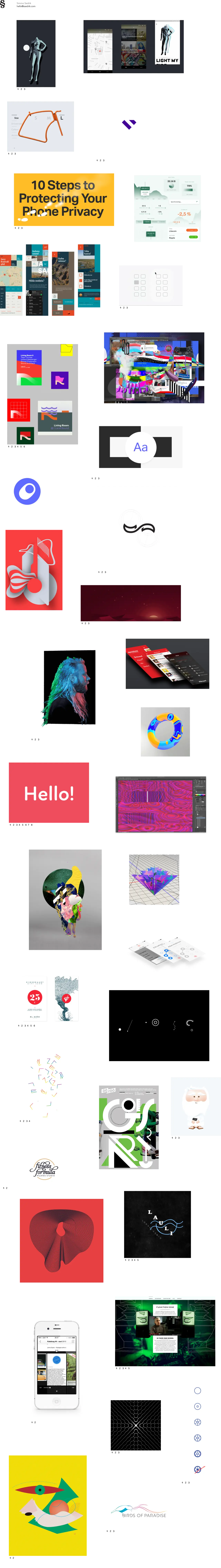 A screenshot of the first portfolio site
